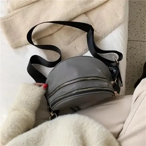 Stylish Double Zip Nylon Crossbody Bag for All Occasions