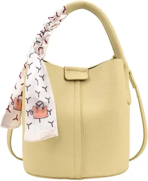 Stylish Soft Leather Crossbody Bucket Bag for Women - Versatile Handbag with Clutch and Top Handle