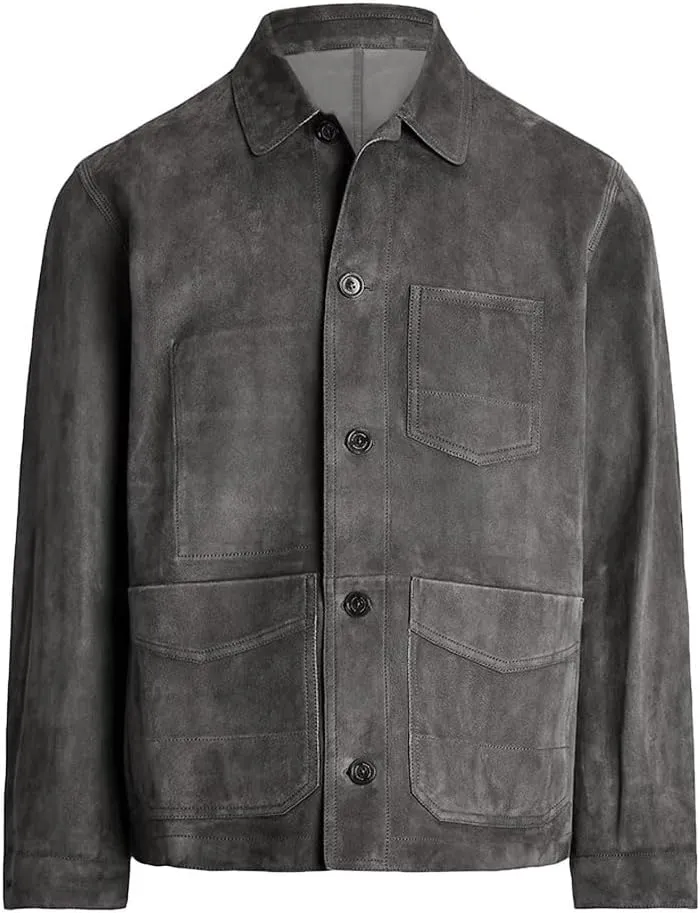 Suede Leather Jacket Men – Real Lambskin Suede Casual Leather Jackets For Men - Mens Suede Jacket