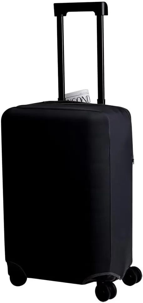 Suitcase Cover Luggage Protector, Durable,Convenient Large Pocket for Stress-Free Travel Experience Black for 24inch[Fit23~24inch]