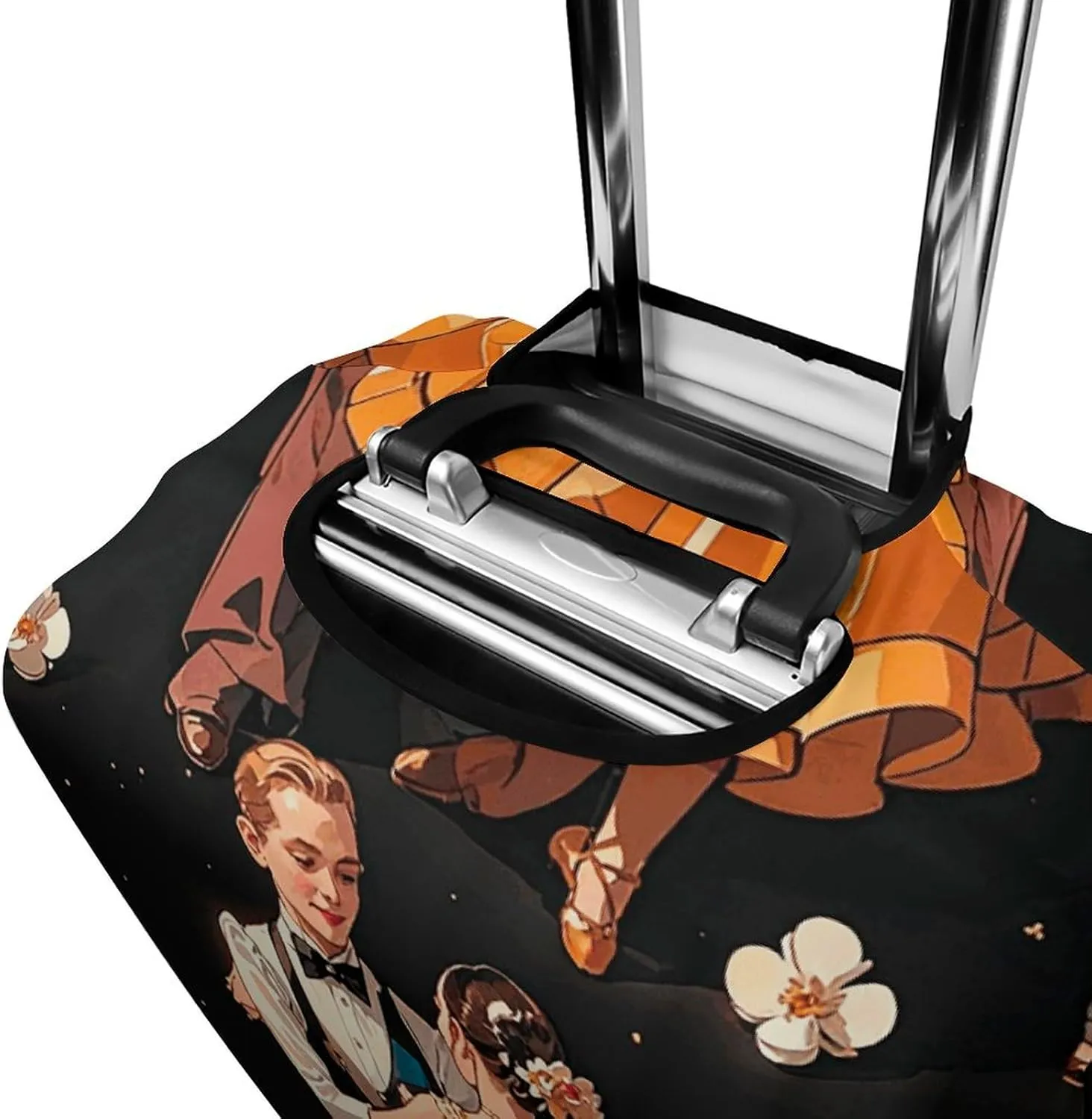 Suitcase Covers for Luggage Ballroom Dance Small Pattern Fashion Luggage Cover Washable Protector Waterproof Suitcase Cover Anti-scratch Travel Suitcases Covers Case for 19-32 Inch Luggages S
