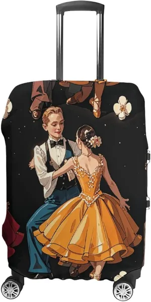 Suitcase Covers for Luggage Ballroom Dance Small Pattern Fashion Luggage Cover Washable Protector Waterproof Suitcase Cover Anti-scratch Travel Suitcases Covers Case for 19-32 Inch Luggages S