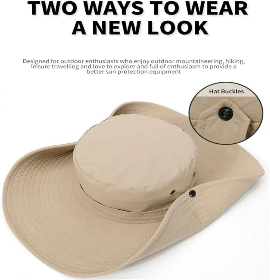 Sun Hat for Men Women UPF 50  Wide Brim Bucket Hat for All-Day Comfort - Ideal for Hiking, Rowing, Fishing & Beach Hats