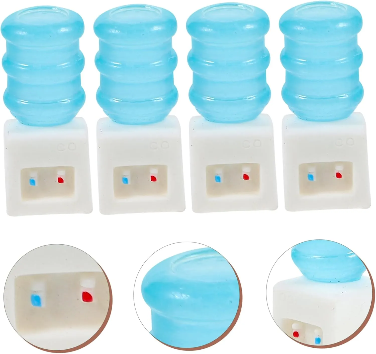 SUPVOX 5sets Mini Water Dispenser Model Cute Cartoon Design Desktop Water Dispenser for Dollhouse Decoration for Mini House Ornaments 4pcs*5