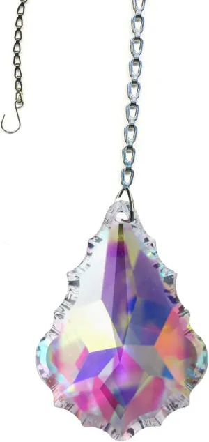 Swarovski Crystal Sun Catcher, 2 Inches AB Pendaloque Crystal with Amazing Shine & Rainbow Includes Chain & Suction Cup, By CrystalPlace