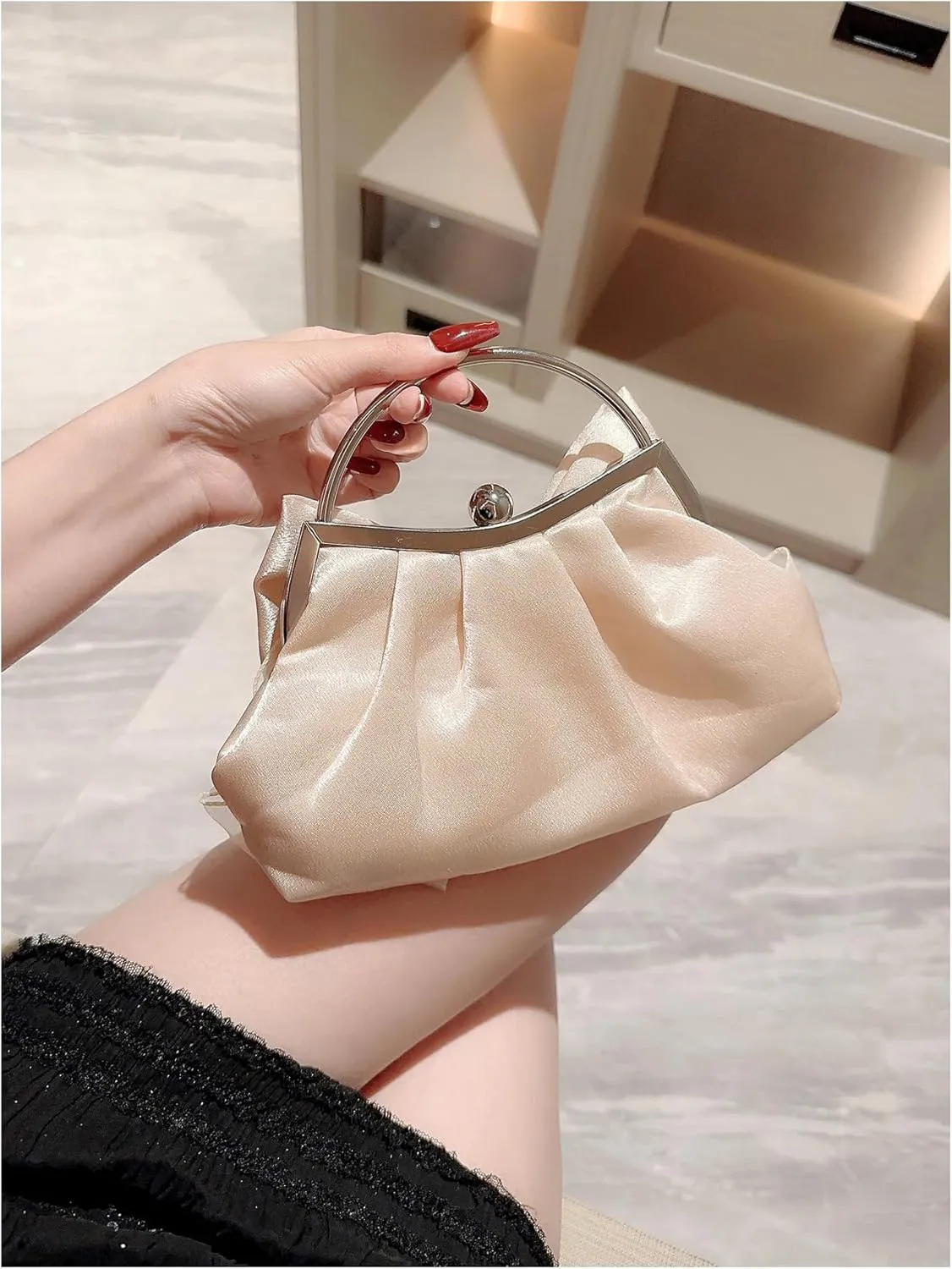 SweatyRocks Women's Cute Bow Decor Clutch Purse Evening Handbag Prom Crossbody Bags