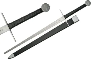 SZCO Supplies Full Tang Medieval Cross Sword,Black, 48" Overall Length