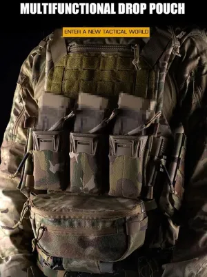 Tactical Vest Dangler Drop Pouch Extended Military Hunting T0urniquet Medical Tools Storage Bag Multifunctional Fanny Pocket