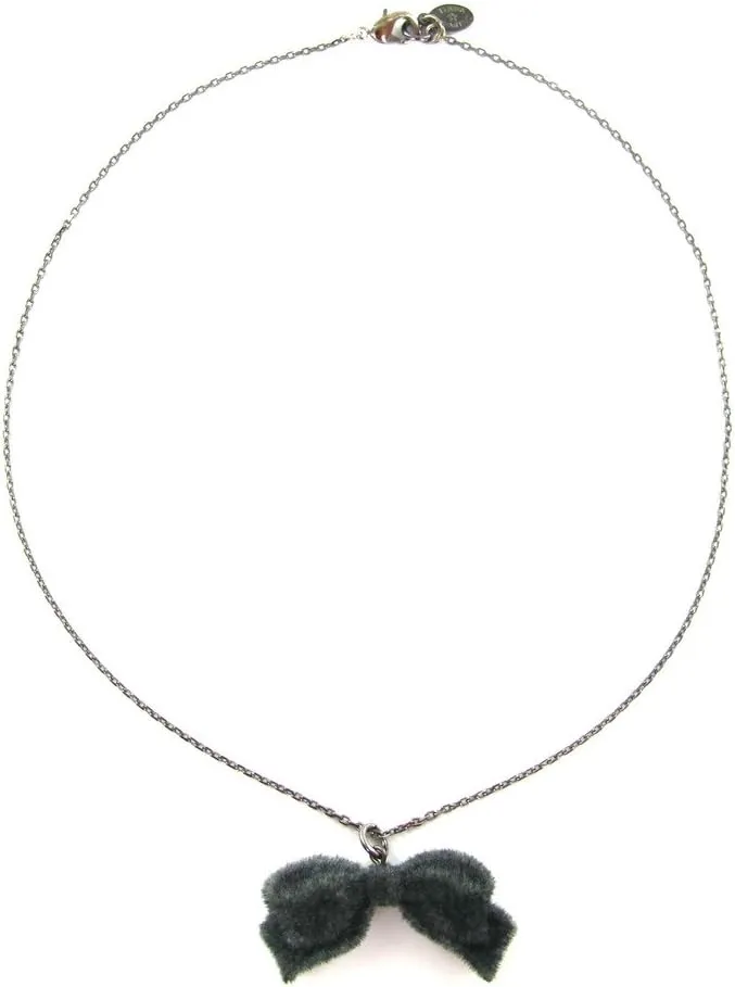 Tarina Tarantino Velvet Skull Winston Necklace