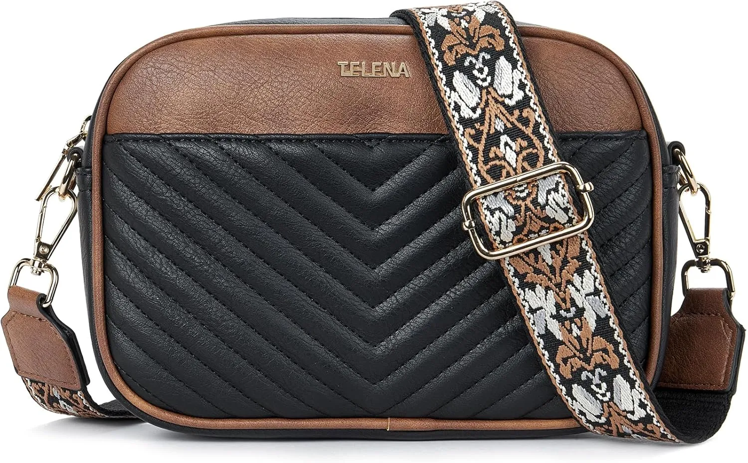 Telena Crossbody Purse for Women Small Crossbody Bags Trendy Vegan Leather with Adjustable Shoulder Strap