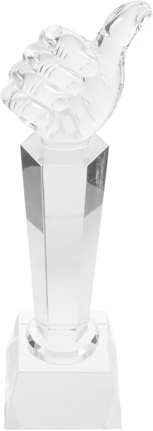 Thumbs Up Award Trophies Crystal Glass Trophy Finger Trophy Thumbs up Sculpture Classoom Rewards Staff Appreciation Awards for Sports Party Favors
