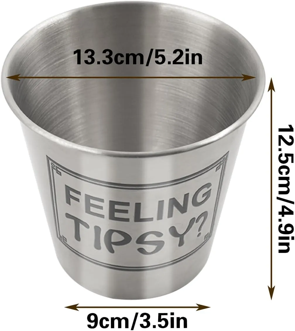 Tip Jar for Bartenders and Musicians, Stainless Steel Money Tip Bucket for Coffee Shop Restaurant Bars, 1.1 L (Silver)