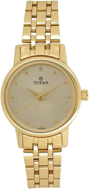 Titan Karishma Revive Analog Champagne Dial Women's Watch-2593YM01