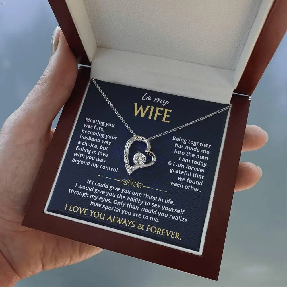 To My Wife Necklace From Husband With Heartfelt Message, To My Soulmate Necklace For Women, Necklace For Wife From Husband, Soulmate Gifts I am forever grateful that we found each other.