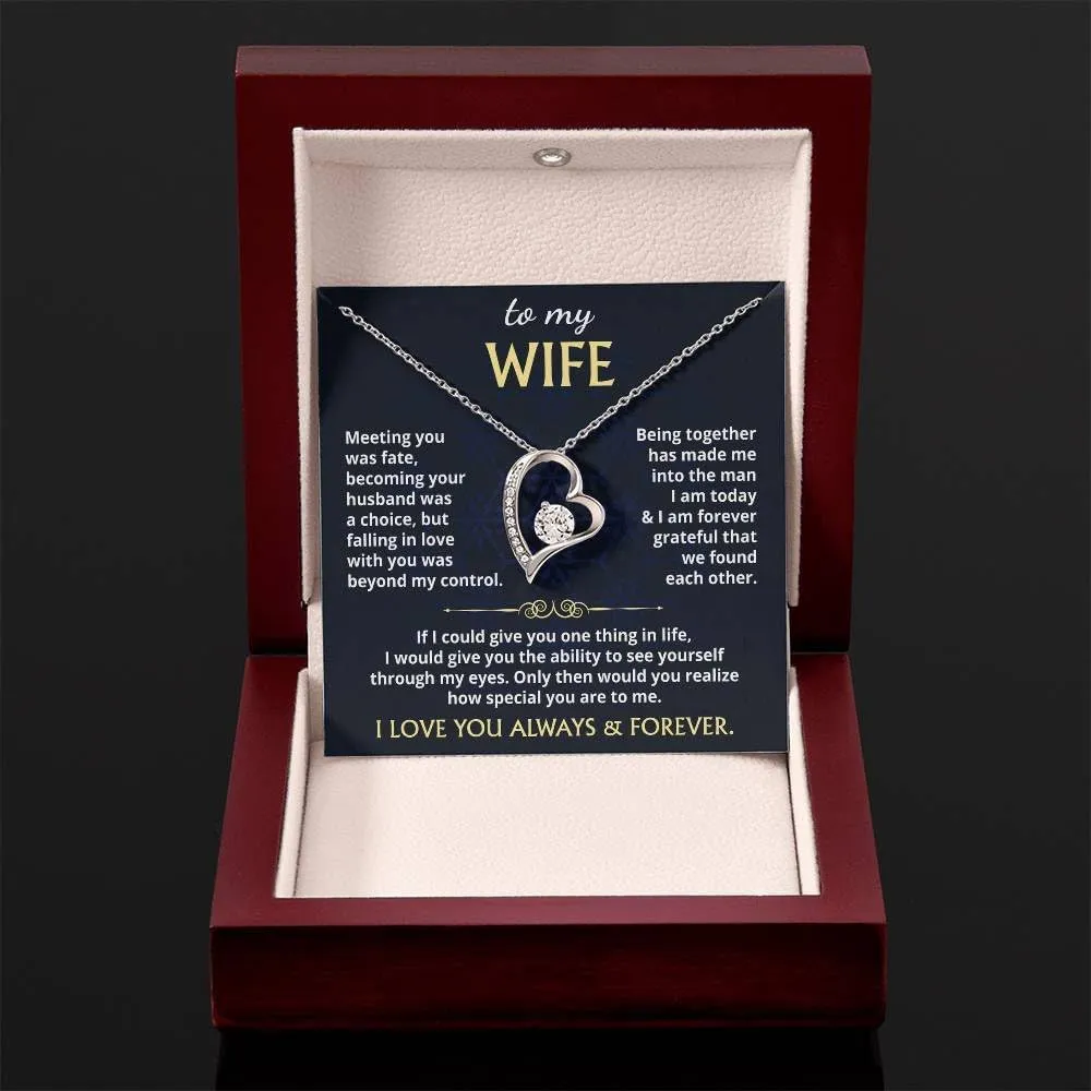 To My Wife Necklace From Husband With Heartfelt Message, To My Soulmate Necklace For Women, Necklace For Wife From Husband, Soulmate Gifts I am forever grateful that we found each other.