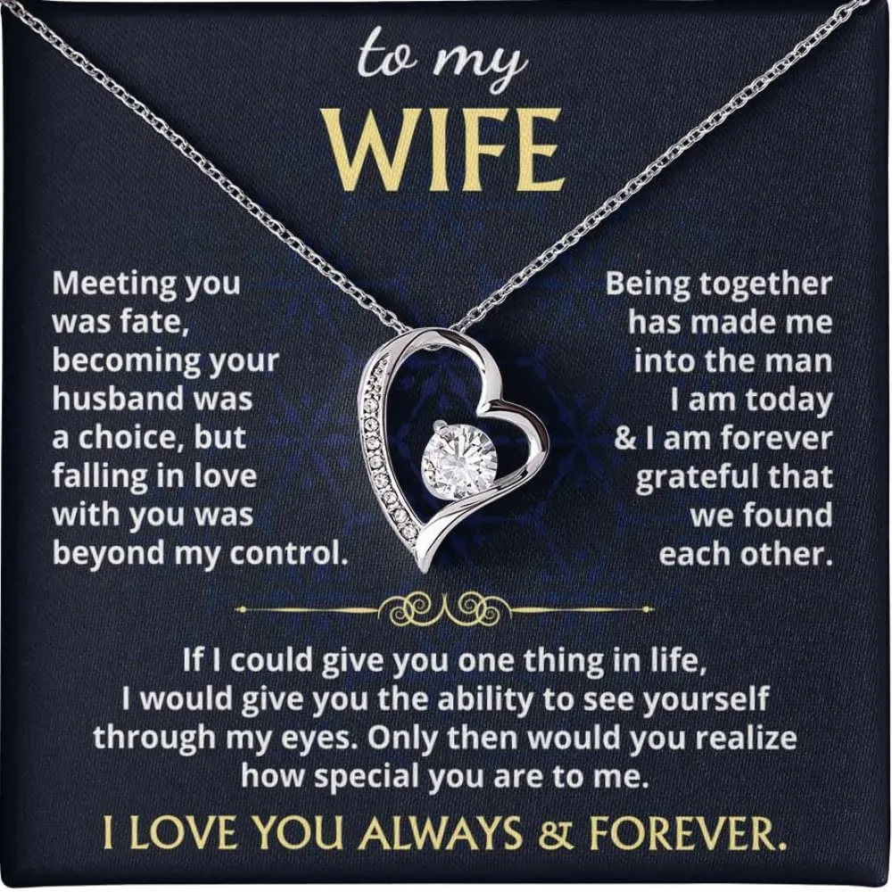 To My Wife Necklace From Husband With Heartfelt Message, To My Soulmate Necklace For Women, Necklace For Wife From Husband, Soulmate Gifts I am forever grateful that we found each other.