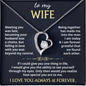 To My Wife Necklace From Husband With Heartfelt Message, To My Soulmate Necklace For Women, Necklace For Wife From Husband, Soulmate Gifts I am forever grateful that we found each other.