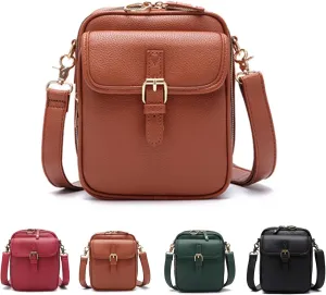 Tojoyride Crossbody Bag, Vintage Anti-Theft Wallet, Adjustable Strap Can Be Used as Crossbody or Shoulder