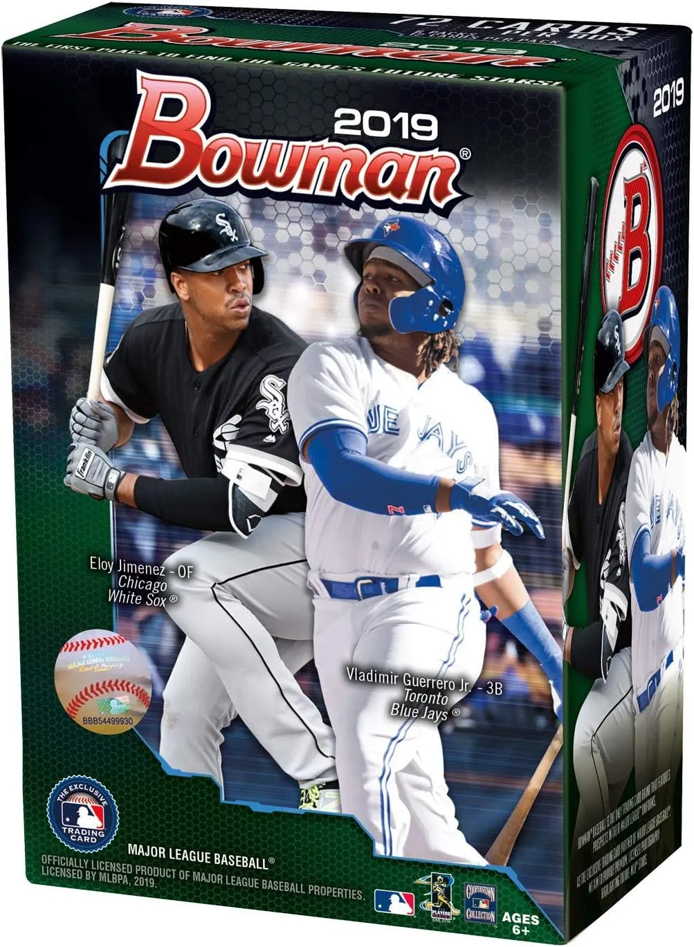 Topps 2019 Bowman Baseball Blaster Box (6 Packs/12 Cards: 5 Inserts)