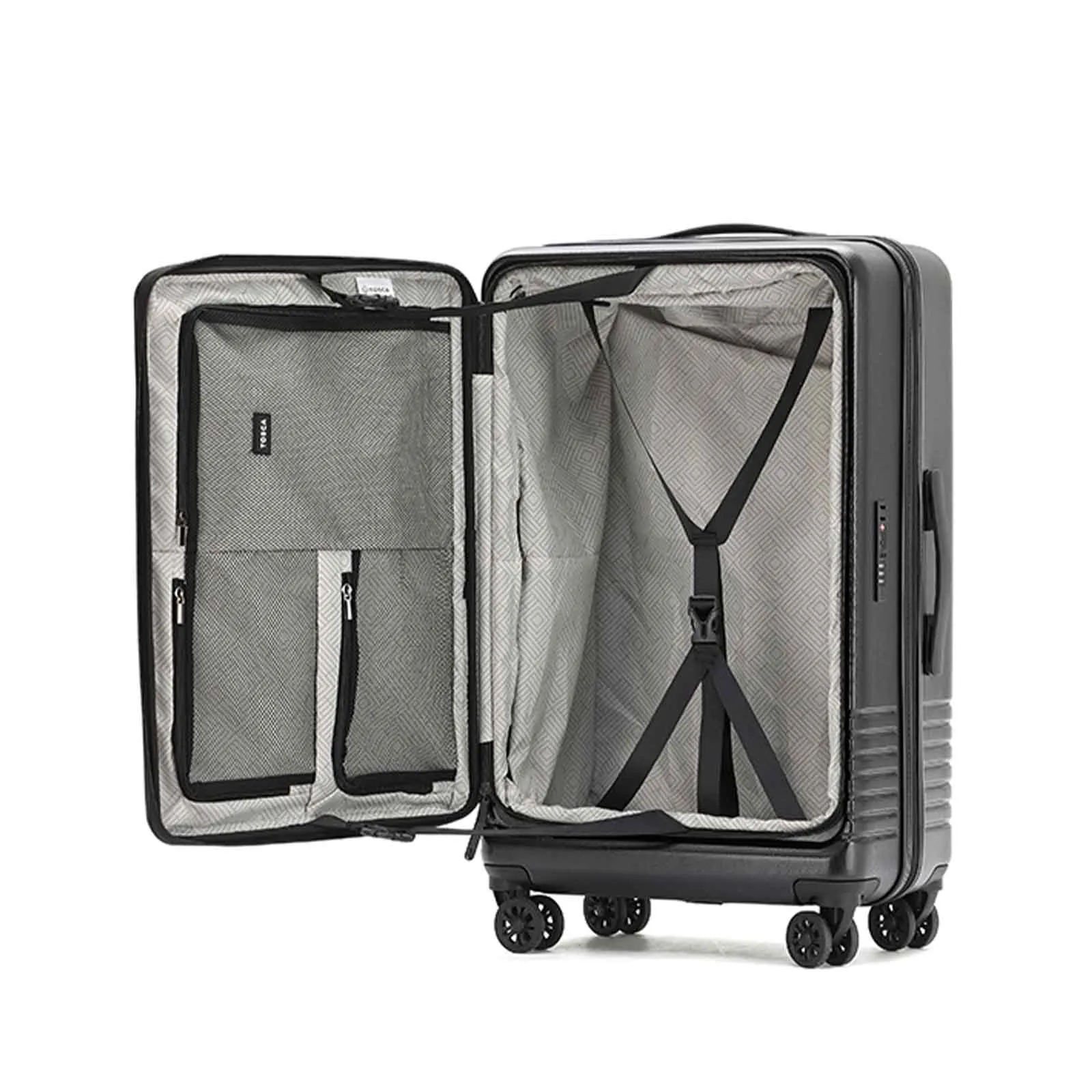 Tosca Horizon 66cm Medium Suitcase Black