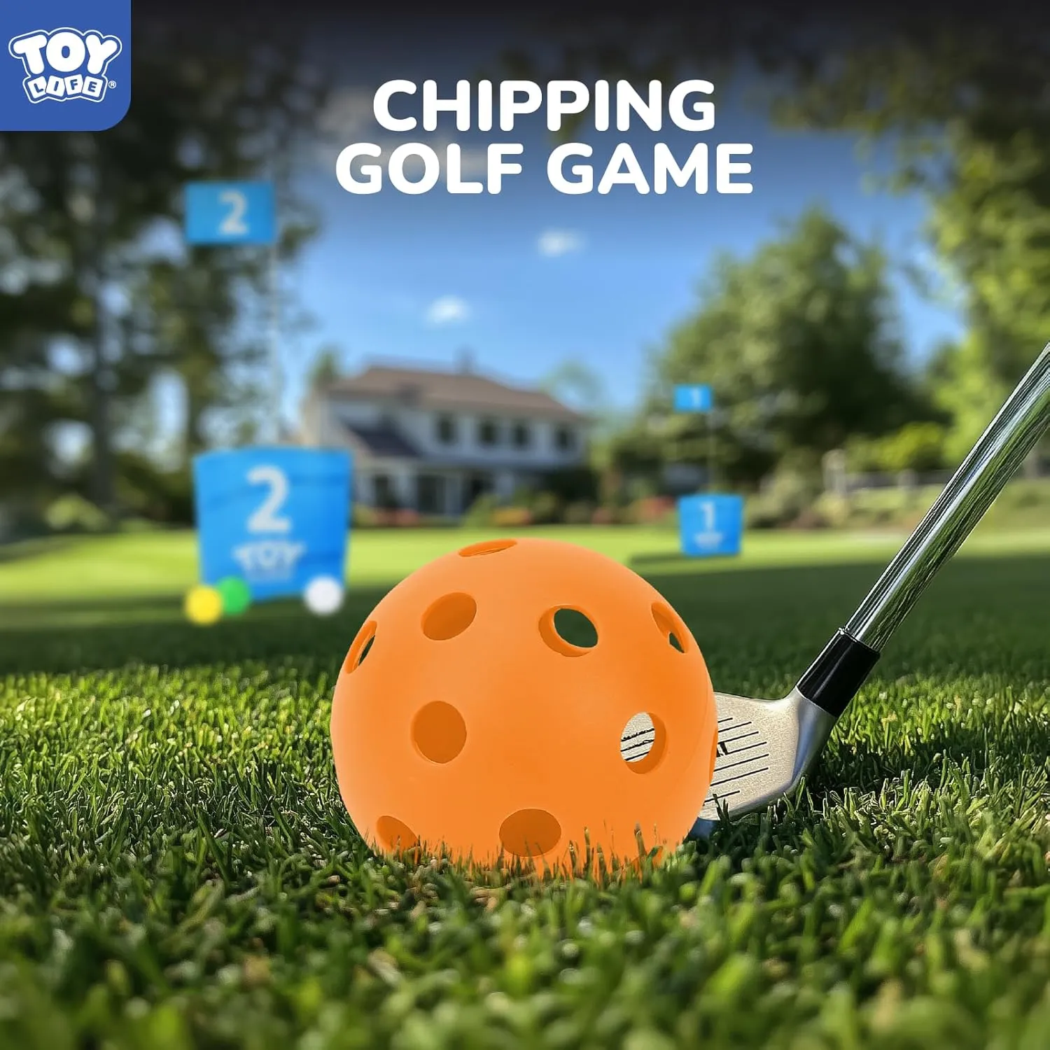 TOY Life Golf Game Set, Backyard Golf Bucket Game for Adults Family Kids, 9 Holes Golf Game Club with Balls and Flag, Outdoor Indoor Backyard Golf Game for Beach, Yard, Camping and Lawn