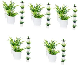 Toyvian 35pcs Miniature Doll House Bonsai Plants Set Realistic Potted Plants for Dollhouse Decoration Micro Landscape Accessories Safe Material No Smell Design