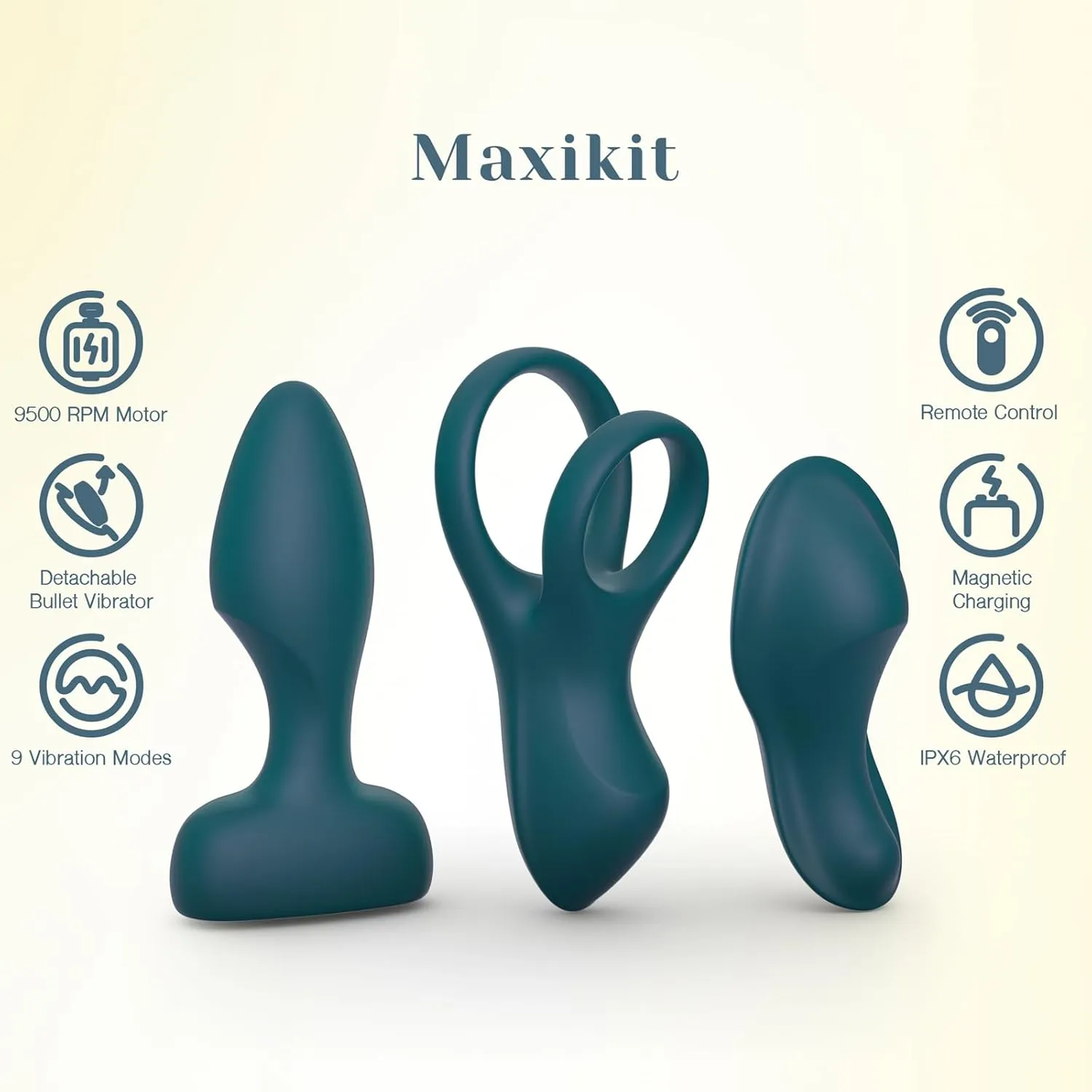 Tracy's Dog Couples Vibrator Kit - Includes Vibrating Cock Ring, Panty Vibrator & Butt Plug with Removable Rechargeable Bullet, Remote-Controlled Adult Sex Toy Set for Women & Couples Pleasure Play