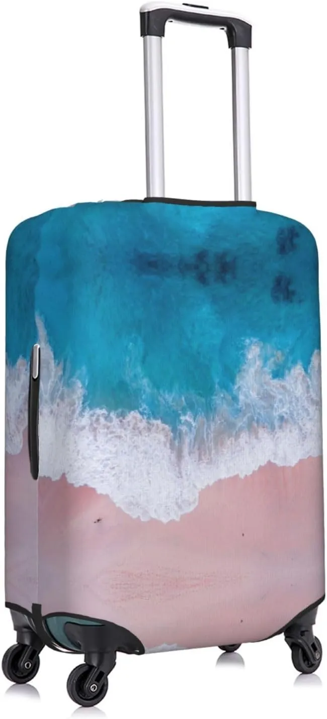 Travel Luggage Cover Suitcase Elastic Washable Beach Wave Suitcase Protector Bag,Spandex With Zipper Closure Baggage Covers,X-Large