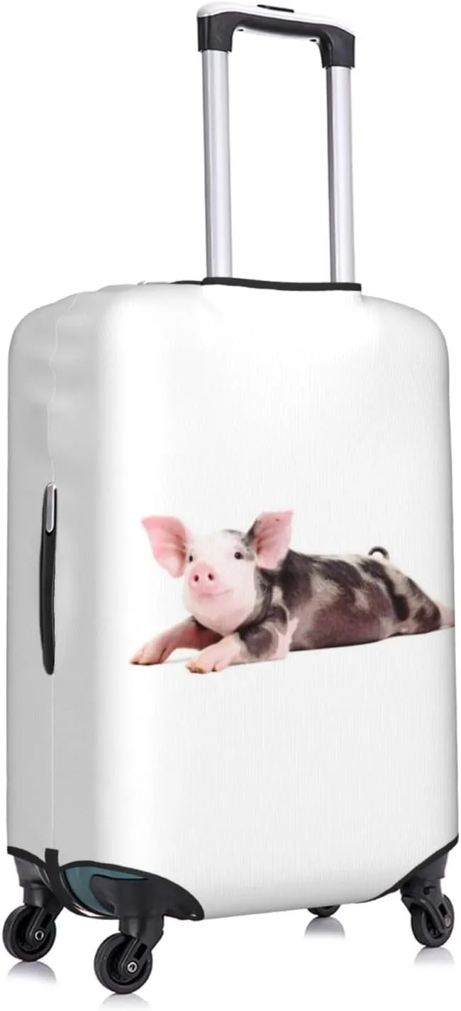 Travel Luggage Cover Suitcase Elastic Washable Funny Pig Piglet Suitcase Protector Bag,Anti-Scratch Double-Sided Baggage Covers,X-Large