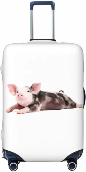 Travel Luggage Cover Suitcase Elastic Washable Funny Pig Piglet Suitcase Protector Bag,Anti-Scratch Double-Sided Baggage Covers,X-Large