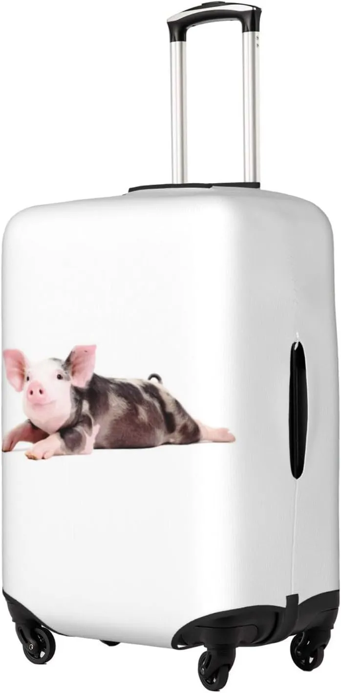 Travel Luggage Cover Suitcase Elastic Washable Funny Pig Piglet Suitcase Protector Bag,Anti-Scratch Double-Sided Baggage Covers,X-Large