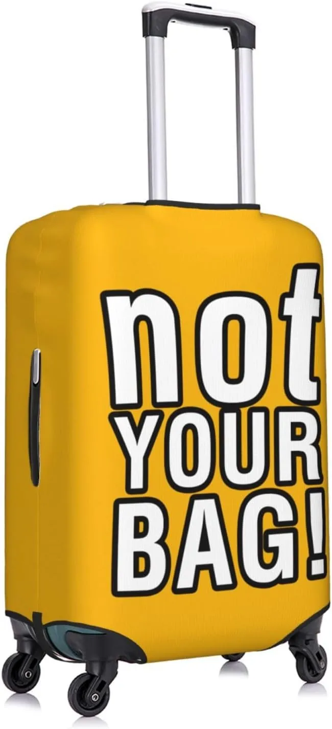 Travel Luggage Cover Suitcase Elastic Washable Not Your Bag Yellow Suitcase Protector Bag,Spandex Double-Sided Baggage Covers,Medium