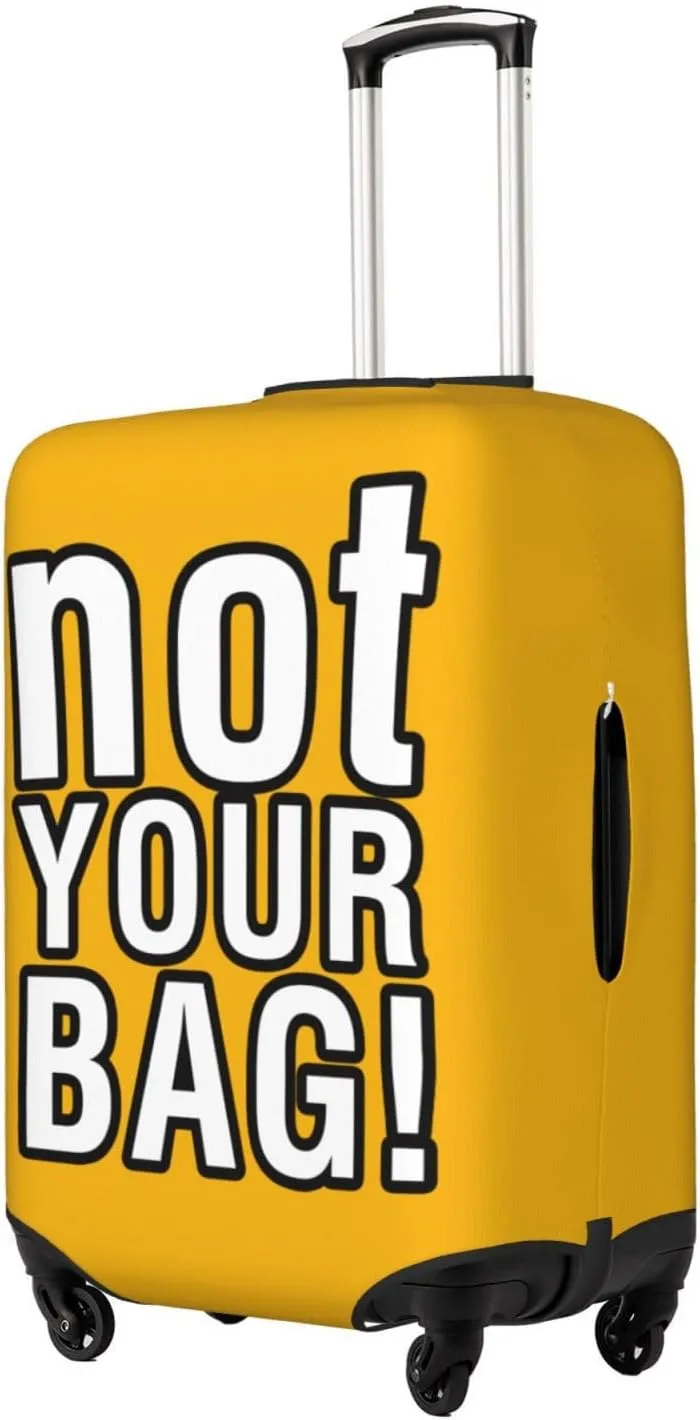 Travel Luggage Cover Suitcase Elastic Washable Not Your Bag Yellow Suitcase Protector Bag,Spandex Double-Sided Baggage Covers,Medium