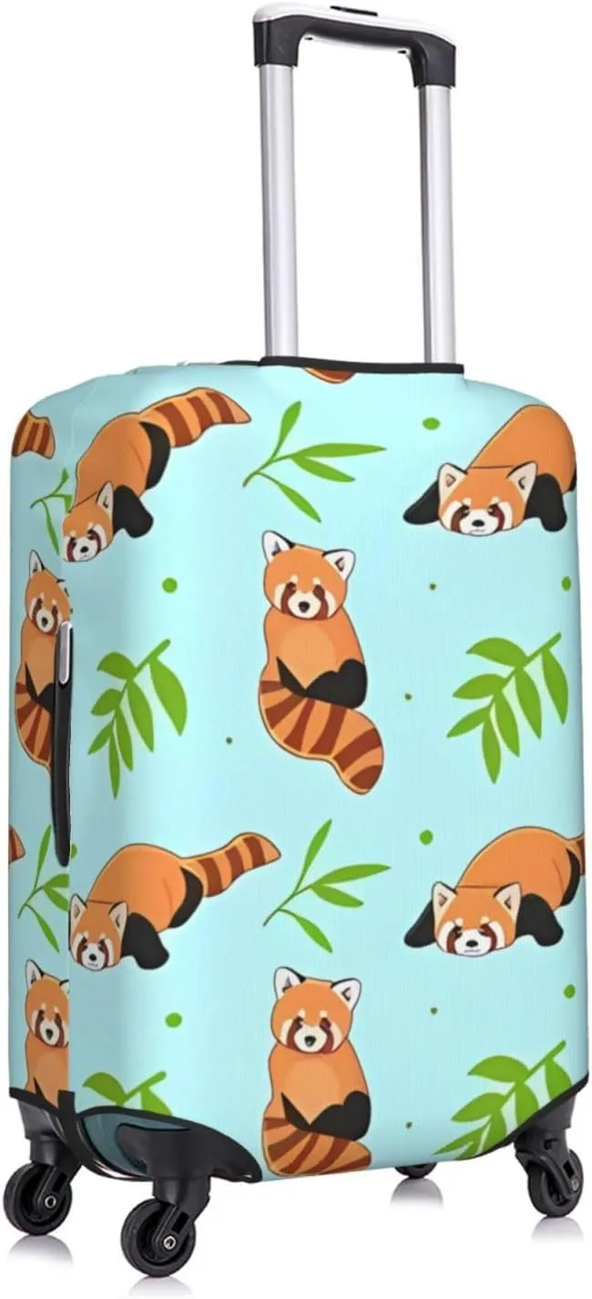 Travel Luggage Cover Suitcase Elastic Washable Red Cute Panda Suitcase Protector Bag,Spandex With Zipper Closure Baggage Covers For Kid Adult,Large