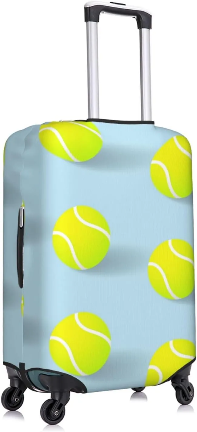 Travel Luggage Cover Suitcase Elastic Washable Stretch 3d Tennis Balls Sport Suitcase Protector Bag,Anti-Scratch Spandex With Zipper Closure Baggage Covers For Wheeled Suitcase Kid Adult