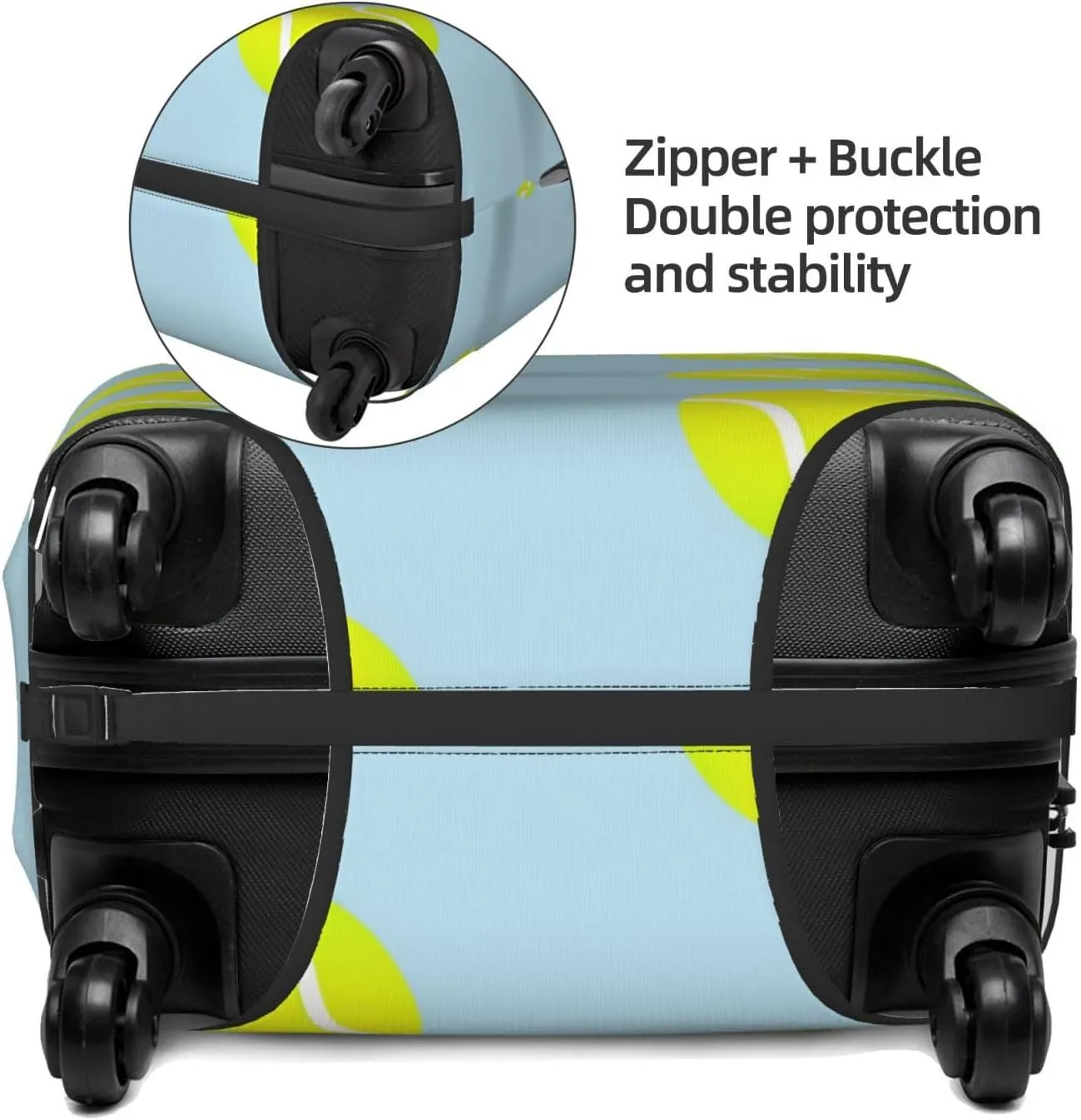 Travel Luggage Cover Suitcase Elastic Washable Stretch 3d Tennis Balls Sport Suitcase Protector Bag,Anti-Scratch Spandex With Zipper Closure Baggage Covers For Wheeled Suitcase Kid Adult