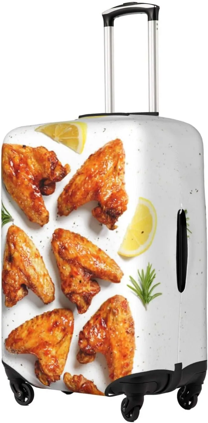Travel Luggage Cover Suitcase Elastic Washable Stretch Chicken Wings Suitcase Protector Bag,Anti-Scratch Spandex Double-Sided Baggage Covers For Wheeled Suitcase Kid Adult