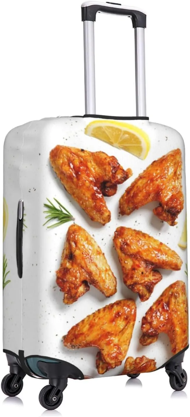 Travel Luggage Cover Suitcase Elastic Washable Stretch Chicken Wings Suitcase Protector Bag,Anti-Scratch Spandex Double-Sided Baggage Covers For Wheeled Suitcase Kid Adult