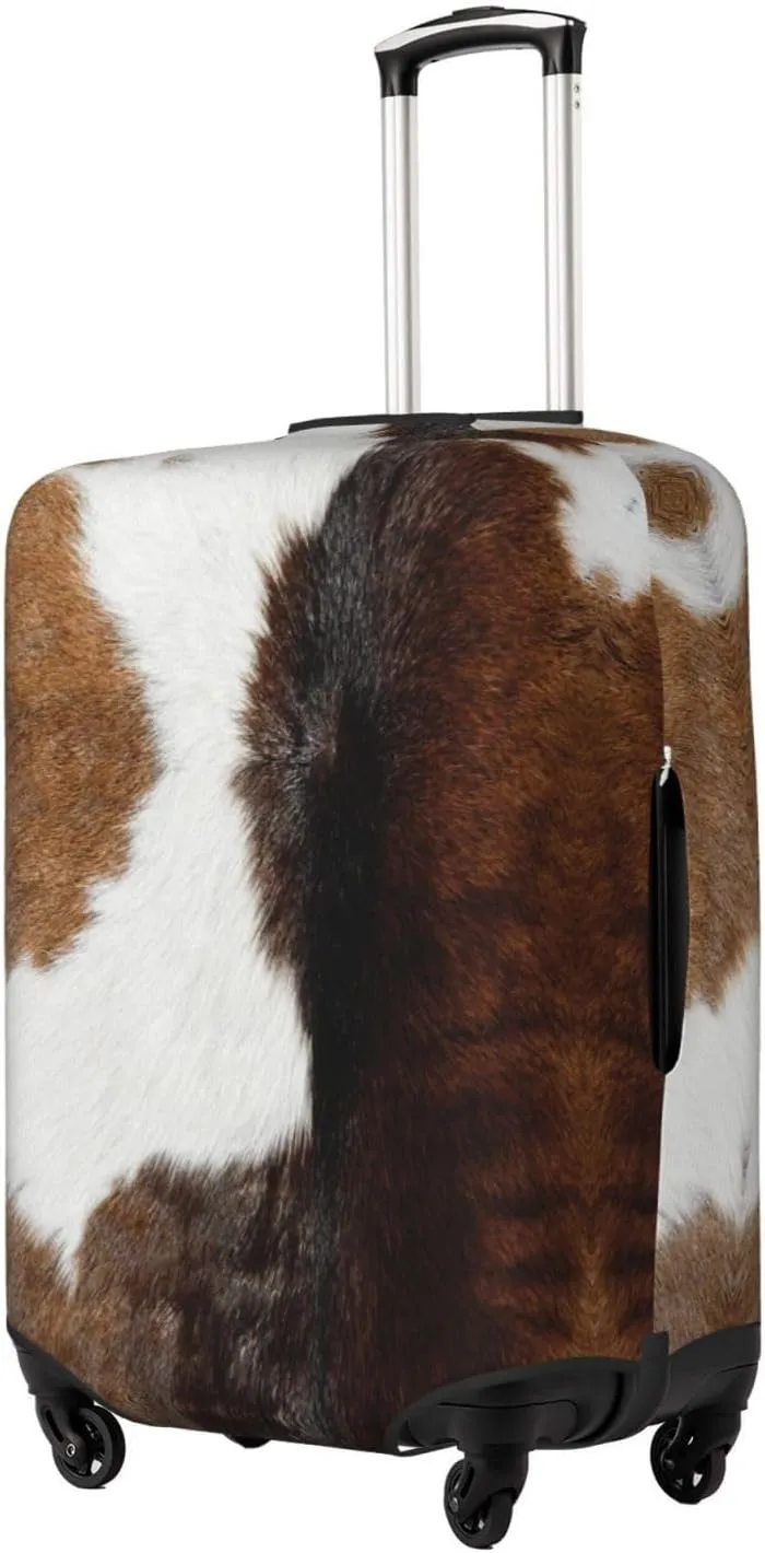 Travel Luggage Cover Suitcase Elastic Washable Stretch Cow Skin Texture Suitcase Protector Bag,Anti-Scratch Dust-Proof With Zipper Closure Baggage Covers,X-Large