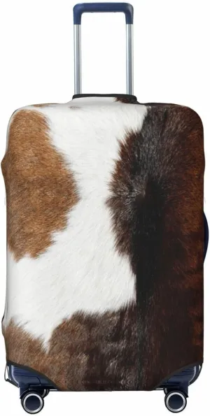 Travel Luggage Cover Suitcase Elastic Washable Stretch Cow Skin Texture Suitcase Protector Bag,Anti-Scratch Dust-Proof With Zipper Closure Baggage Covers,X-Large