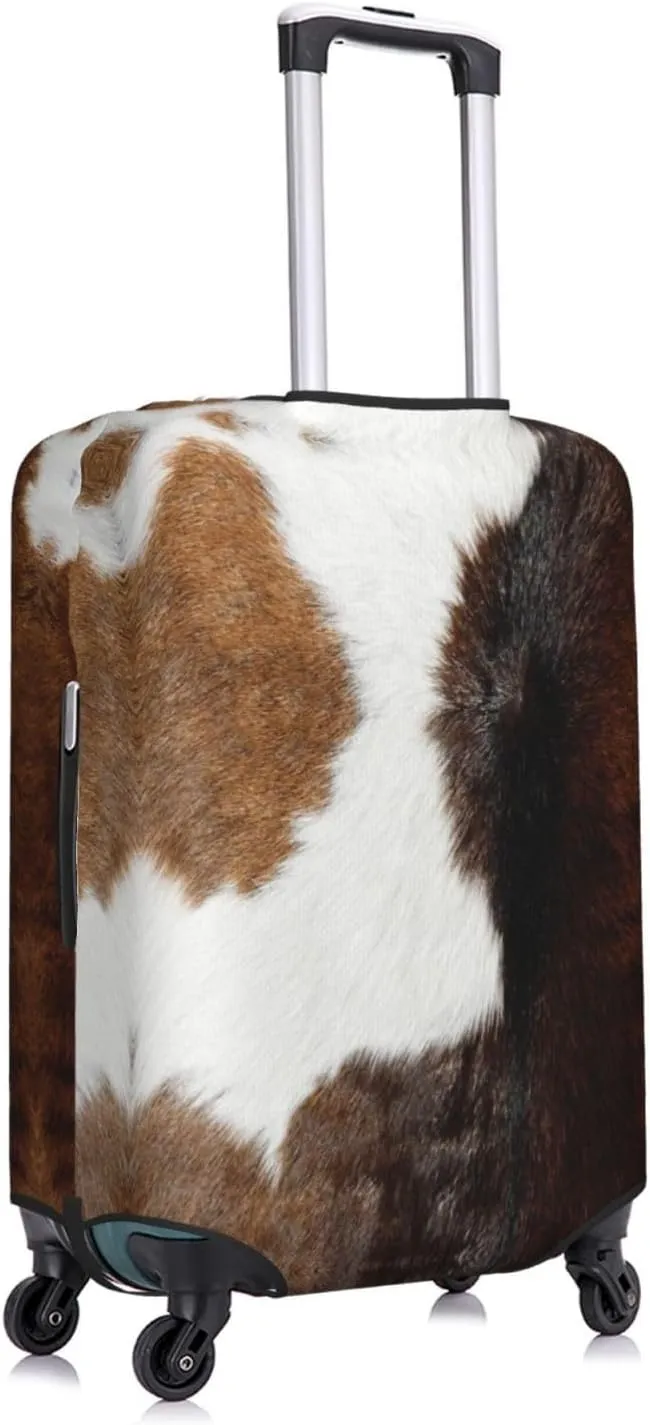 Travel Luggage Cover Suitcase Elastic Washable Stretch Cow Skin Texture Suitcase Protector Bag,Anti-Scratch Dust-Proof With Zipper Closure Baggage Covers,X-Large