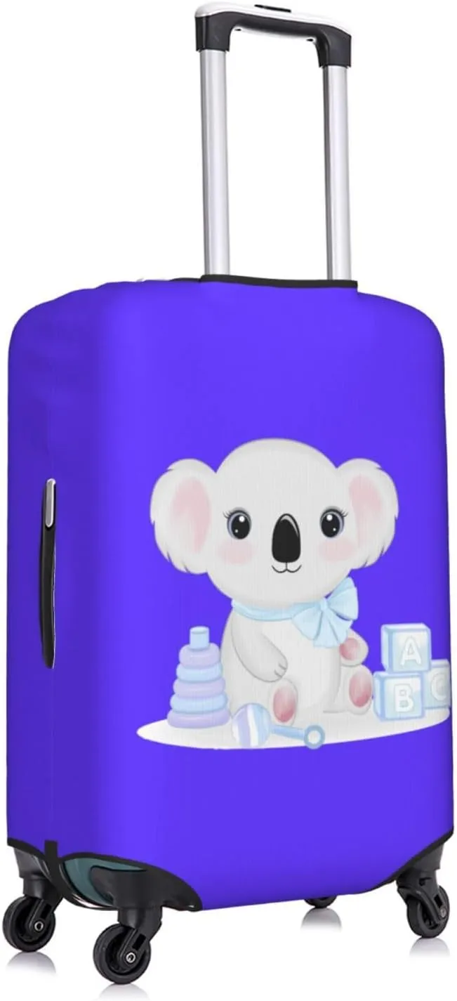 Travel Luggage Cover Suitcase Elastic Washable Stretch Cute Baby Koala Suitcase Protector Bag,Anti-Scratch Spandex With Zipper Closure Baggage Covers For Wheeled Suitcase Kid Adult,Medium