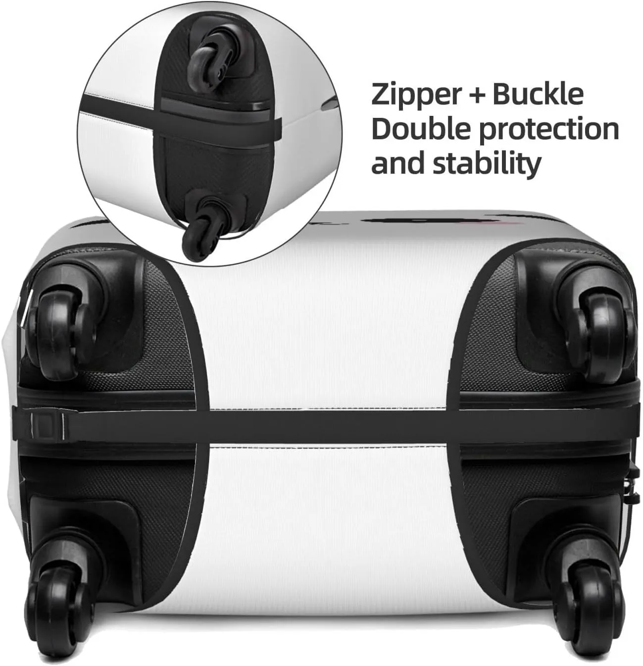 Travel Luggage Cover Suitcase Elastic Washable Stretch Cute Panda Face Suitcase Protector Bag,Anti-Scratch Spandex Double-Sided Baggage Covers For Wheeled Suitcase Kid Adult,Medium