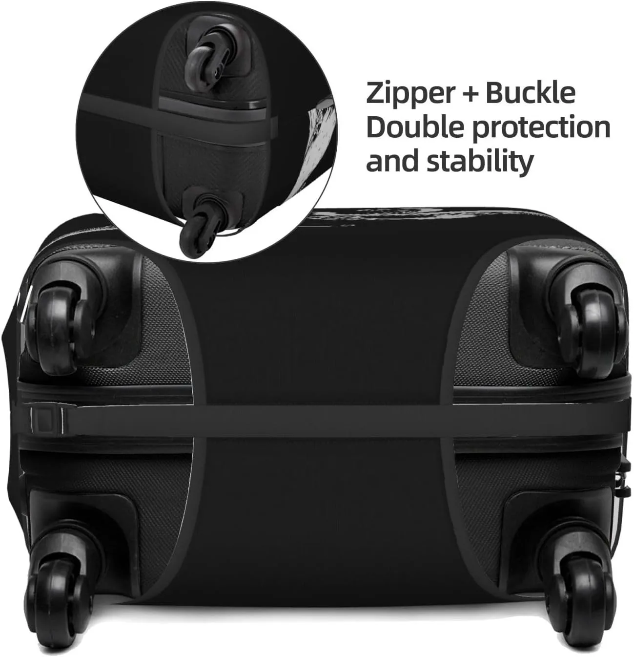 Travel Luggage Cover Suitcase Elastic Washable Stretch Octopus Tentacles Black Suitcase Protector Bag,Anti-Scratch Spandex With Zipper Closure Baggage Covers For Wheeled Suitcase Kid Adult