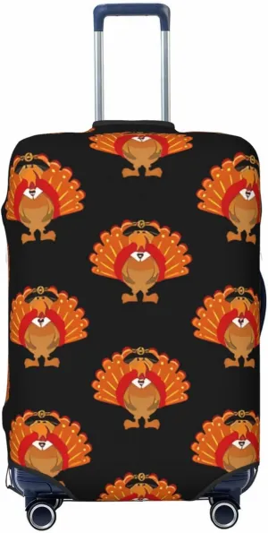 Travel Luggage Cover Suitcase Elastic Washable Stretch Thanksgiving Turkey Suitcase Protector Bag,Anti-Scratch Spandex With Zipper Closure Baggage Covers For Wheeled Suitcase Kid Adult
