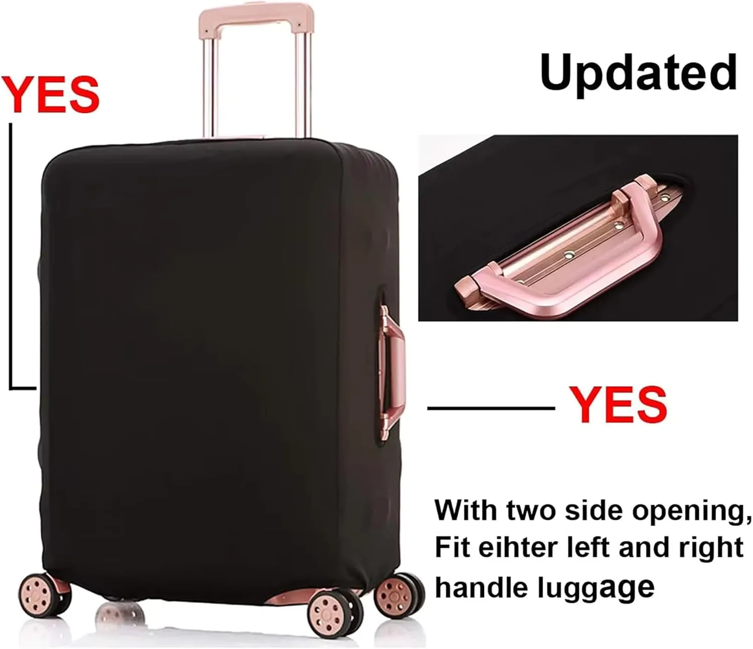 Travel Luggage Cover, Suitcase Protector for 18-28 Inch Luggage (Yellow, 18-20 inch)