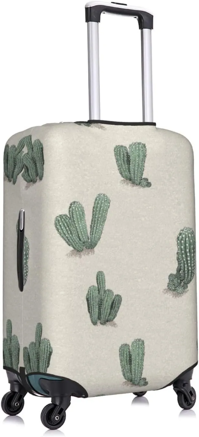 Travel Luggage Cover Suitcase Stretch Washable Cactus Desert Print Suitcase Protector Bag,Dust-Proof With Zipper Closure Baggage Covers,X-Large