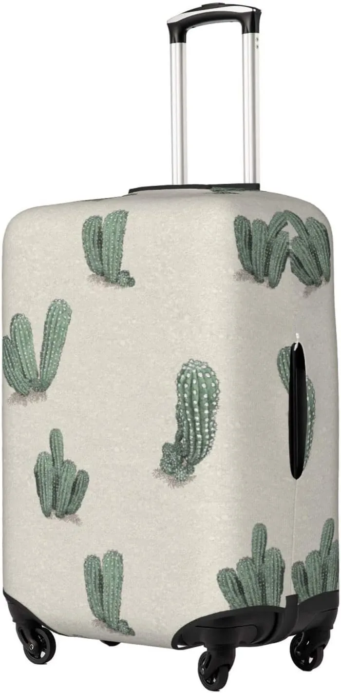 Travel Luggage Cover Suitcase Stretch Washable Cactus Desert Print Suitcase Protector Bag,Dust-Proof With Zipper Closure Baggage Covers,X-Large