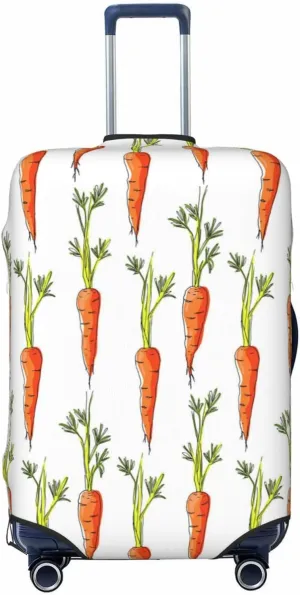 Travel Luggage Cover Suitcase Stretch Washable Carrots Vegetable Suitcase Protector Bag,Spandex Double-Sided Baggage Covers,X-Large