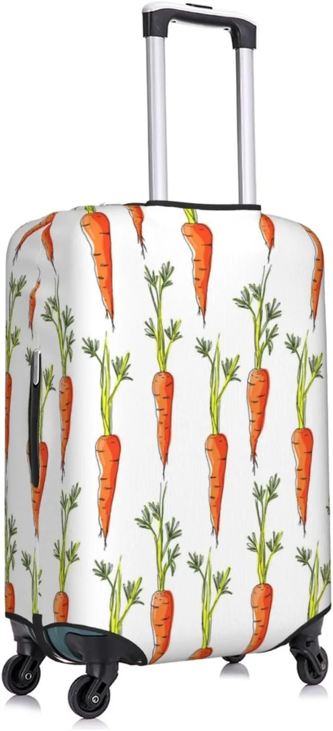 Travel Luggage Cover Suitcase Stretch Washable Carrots Vegetable Suitcase Protector Bag,Spandex Double-Sided Baggage Covers,X-Large